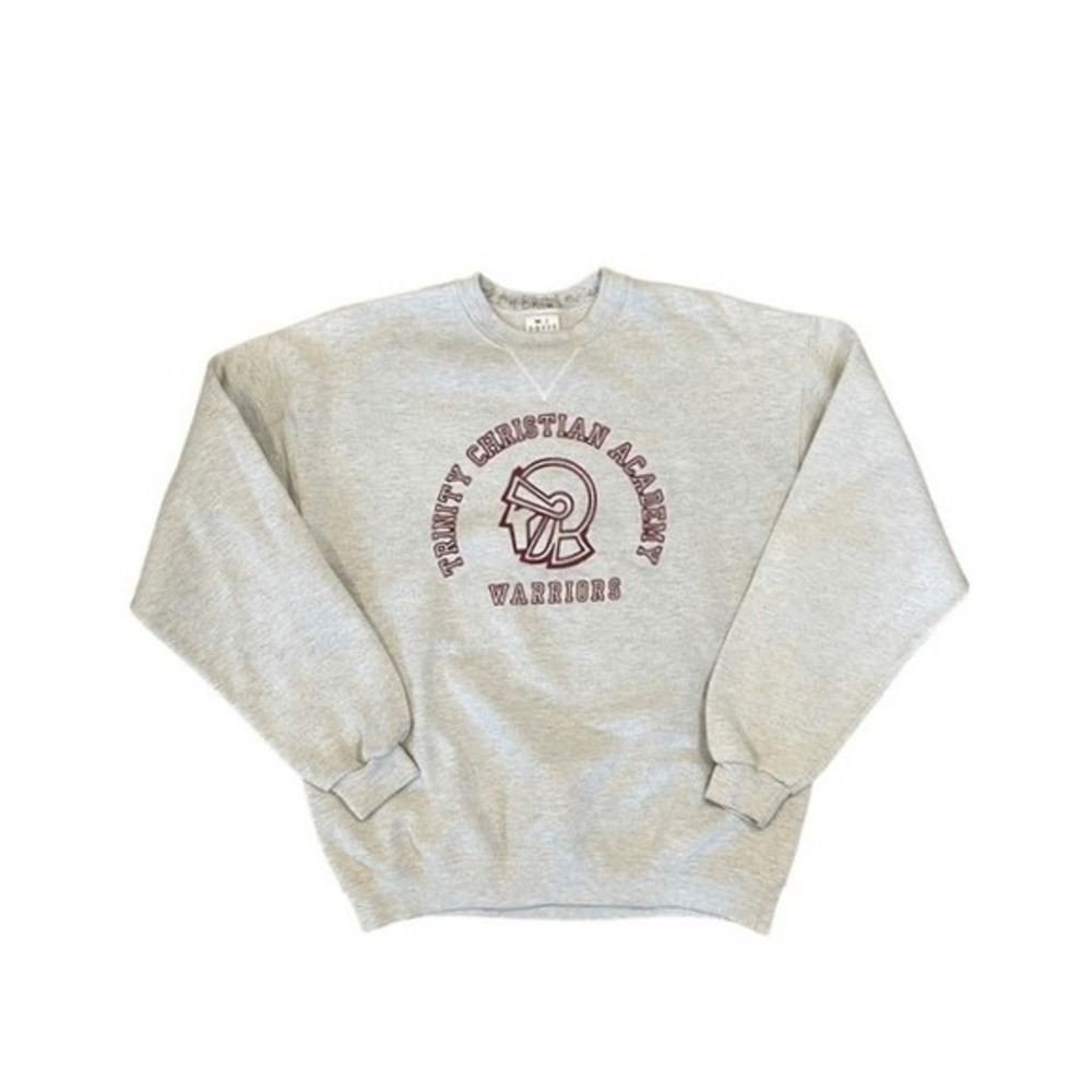 M.J. Soffe Trinity Christian Academy Graphic Sweatshirt Gray Maroon Lake Worth F